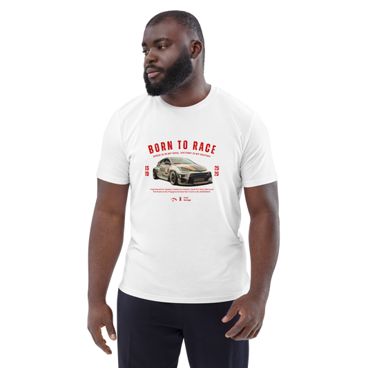 Koszulka Toyota GR Yaris "Born to Race"  – sportowy t-shirt dla miłośników aut, idealny prezent dla fanów motorsportu.